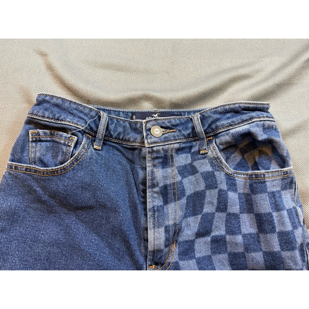 Hollister W Jeans IS 28/31 Ultra High-Rise Stacked Vtg. Straight Checkered - Picture 5 of 9